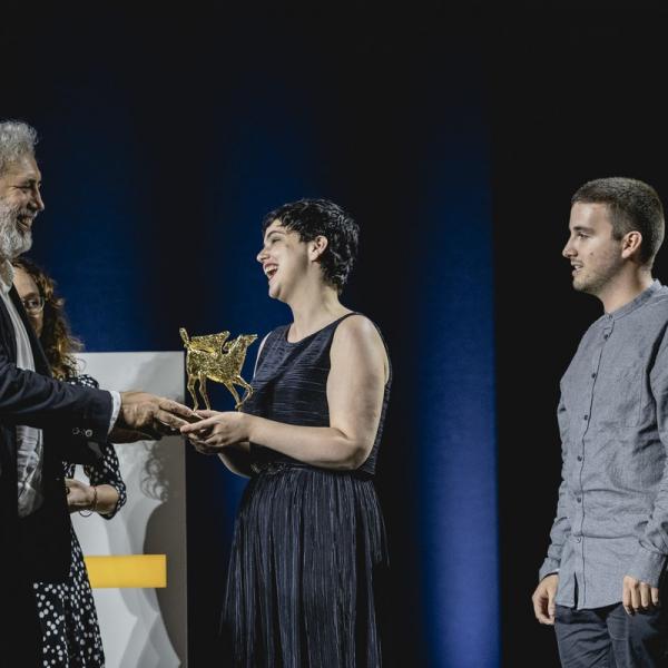 Francesco Piccolo premia Flaminia Gressi